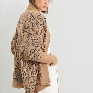 Anthropologie Akemi + Kin Hadley knit kimono cardigan in a leopard print
